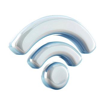 WIFI 3D sign on Transparent Background png