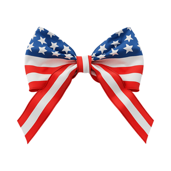 Ribbon with USA Flag on it Independence Day on Transparent Background png