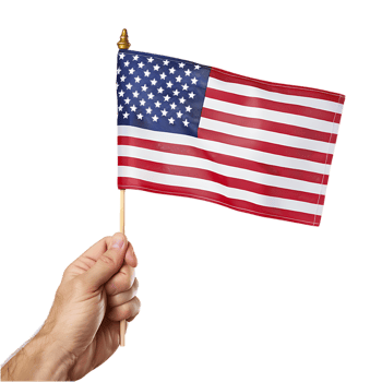 Hand Holding USA Flag on Transparent Background png