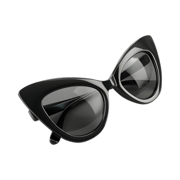 Cat Style Eye Glasses on Transparent Background png