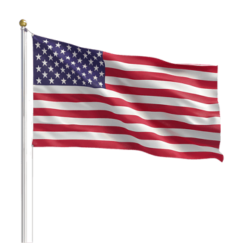 Waving USA Flag on Transparent Background png