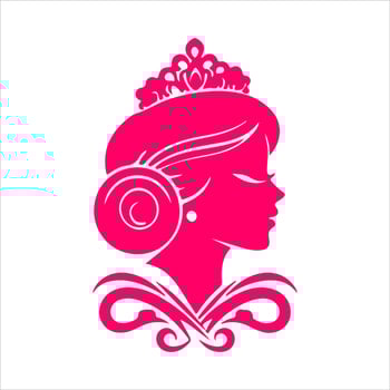 luxury beauty woman black logo design silhouette with white background vector