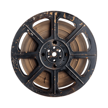 Round Film Roll on Transparent Background png