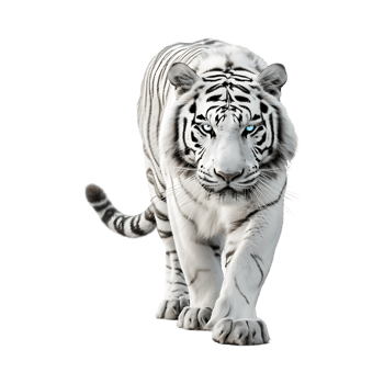 White Tiger or Lion on Transparent Background png