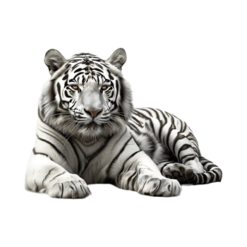 White Tiger or Lion on Transparent Background png