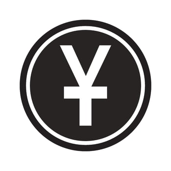 Chinese yuan currency icon vector
