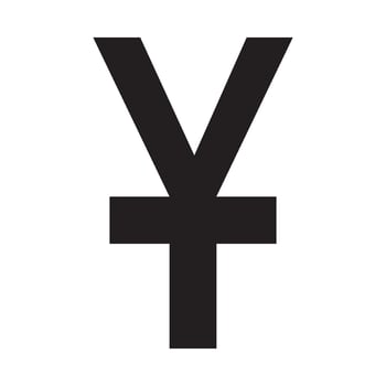 Chinese yuan currency icon vector
