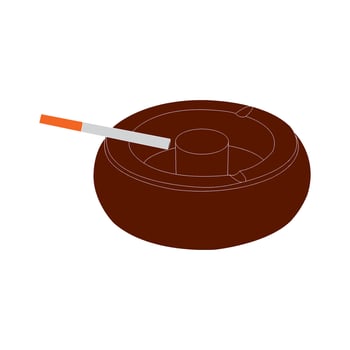 Cigarette Asthray icon vector