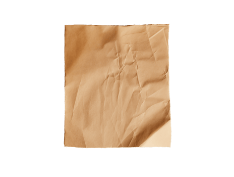 Vintage Torn Notebook Paper with Lined Patterns and Wrinkles on isolated background png