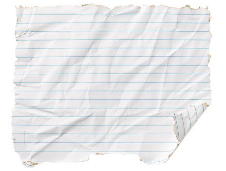 Notebook paper with torn edges on isolated background png