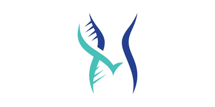genetic and body logo design, beauty, science, lab, logo design template, icon, symbol, , creative, idea. vector