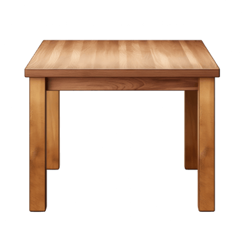Antique wooden table on transparent background png