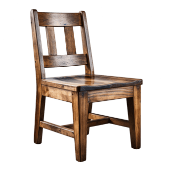 Wooden comfortable chair isolated on transparent background png