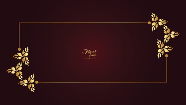 Flower Decorative Gold Frames And Borders vector