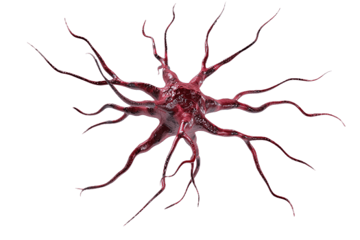 Microscopic View of Human Neuron Cell. png