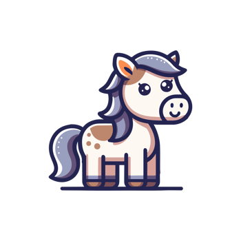 cute horse icon character png