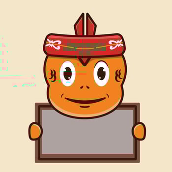 Fish mascot Traditional design illustration, Cute fish mascot with custom indonesian traditional attire and plumage vector
