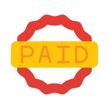 Paid Icon Design vector