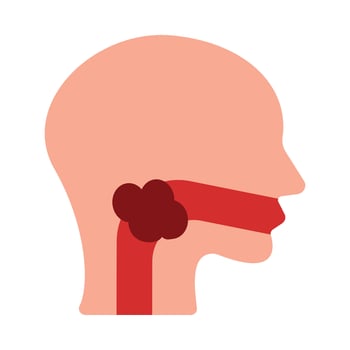 Throat Cancer Icon Design vector