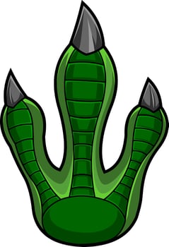 Tyrannosaurus Rex Dinosaur Paw With Claws Foot Print Logo Design vector
