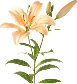 Lilium rhodopeum Lily Flower isolated on a transparent background png