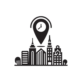 Location icon art illustration. vector