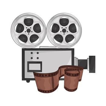 Illustration of film roll vector