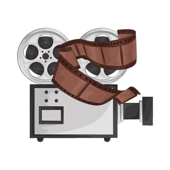 Illustration of film roll vector