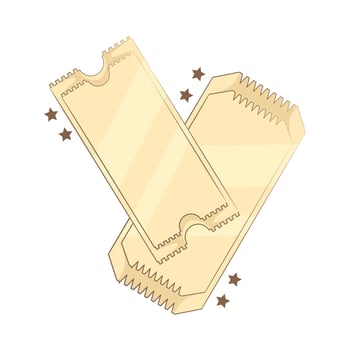 Illustration of ticket vector