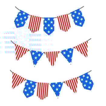 4th of July independence day bunting vector