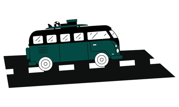 Colorful hand drawn illustration and traveling vector