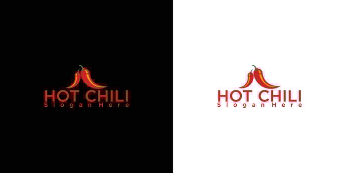 Hot chili logo design with latest modern style vector