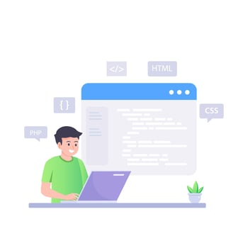 Web development modern flat design concept. vector