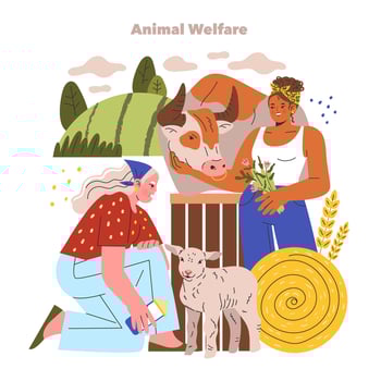 Farm Life. Flat Illustration vector