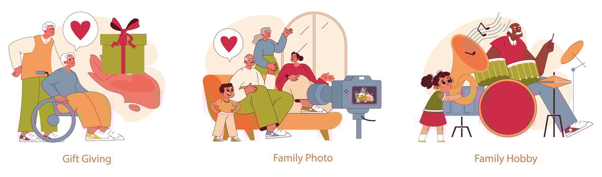 Grandparents Day. Flat Illustration vector