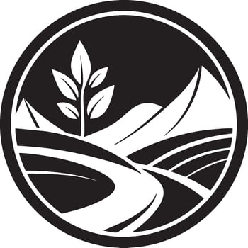 environment and ecology logo design black and white vector