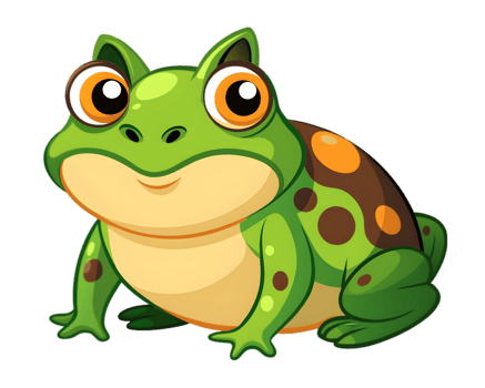 Cartoon Toad Isolated on Transparent Background - Cute and Detailed Amphibian Illustration png