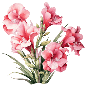 Gladiolus, isolated on transparent background png