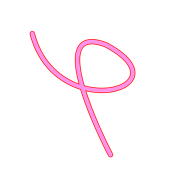 Drawn line art style neon png
