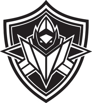 mordern sports logo illustration black and white vector