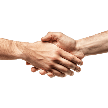 Handshake isolated on transparent background png
