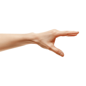 Showing direction finger arm isolated on transparent background png