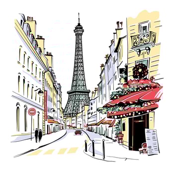 Eiffel Tower in Paris, France vector