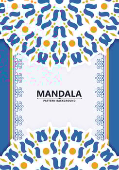 Colorful mandala pattern banner concept vector