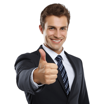 Business Man Portrait in Suit on Transparent Background png