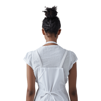 Female Chef in Apron Back view on Transparent Background png