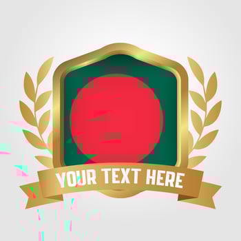 Golden Luxury Bangladesh Badge Design vector