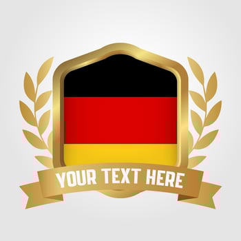 Golden Luxury Germany Badge Design vector