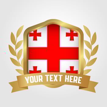 Golden Luxury Georgia Badge Design vector
