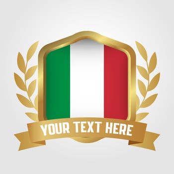 Golden Luxury Italy Badge Design vector